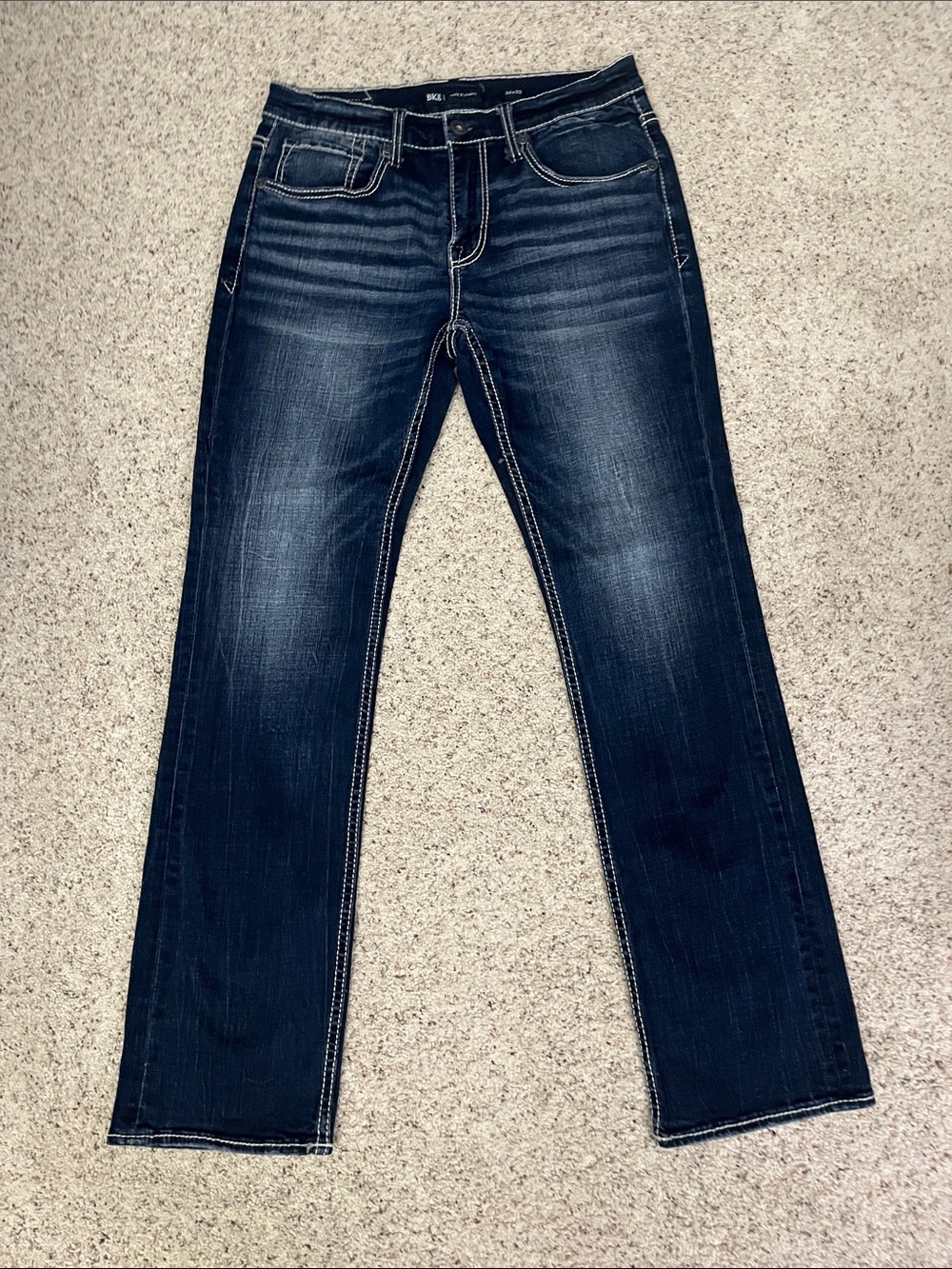 Buckle Men's Dark Blue Straight Jeans